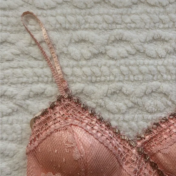 Sue Wong Peach Lace Dress - Picture 3 of 8